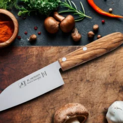 Mini-Santokumesser, 13,5cm Mit Griff Aus Olivenholz