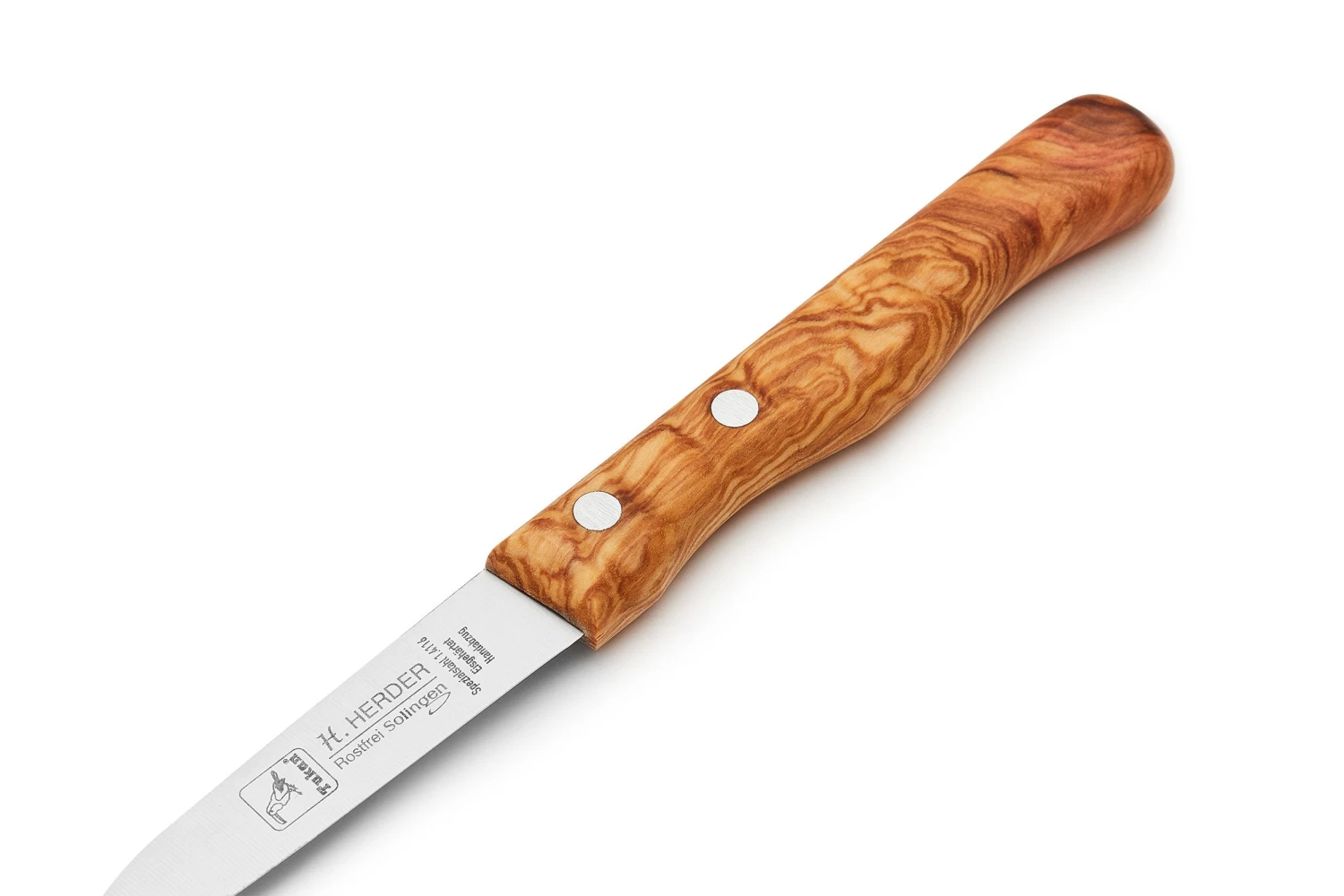 Küchenmesser Olivenholzgriff 8 Cm Gerade 2 Küchenmesser Olivenholzgriff 8 Cm Gerade – Bild 2