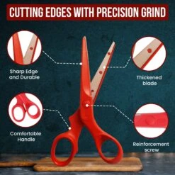 Allzweckschere / Küchenschere, Gesamtlänge 17cm -Messer Set Pro red 6