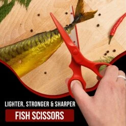 Allzweckschere / Küchenschere, Gesamtlänge 17cm -Messer Set Pro red fish new